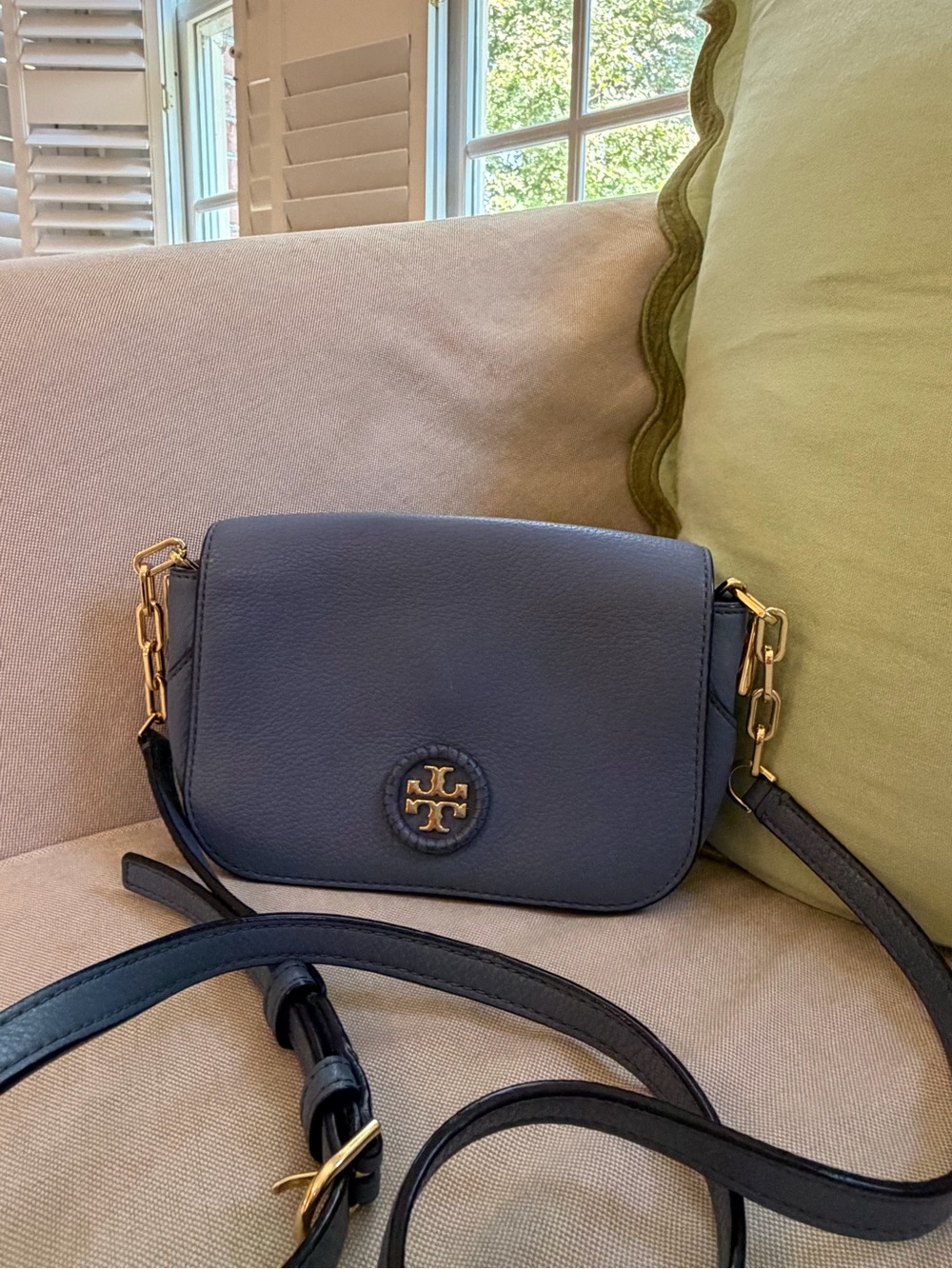 Tory Burch Whipstitch Mini Logo Mini Crossbody with Gold Hardware